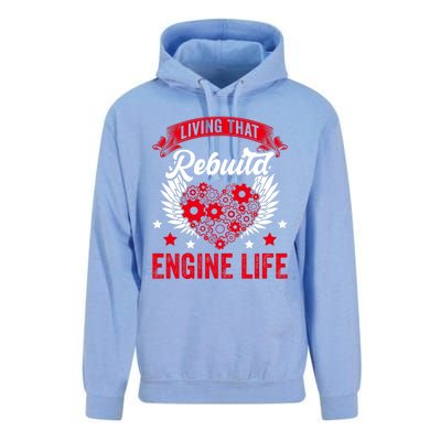 Rebuild Engine Life Cute Gift Survivor Open Heart Surgery Meaningful Gift Unisex Surf Hoodie