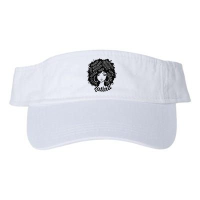 Reina Empowered Latina Poder Latina Pride Hispanic Heritage Valucap Bio-Washed Visor