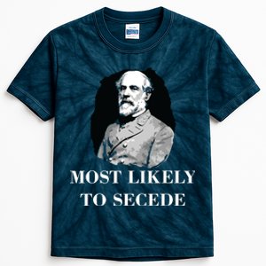 Robert E Lee Most Likely To Secede Civil War Kids Tie-Dye T-Shirt