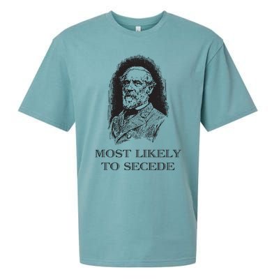 Robert E Lee Most Likely To Secede Funny Civil War Sueded Cloud Jersey T-Shirt