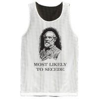 Robert E Lee Most Likely To Secede Funny Civil War Mesh Reversible Basketball Jersey Tank