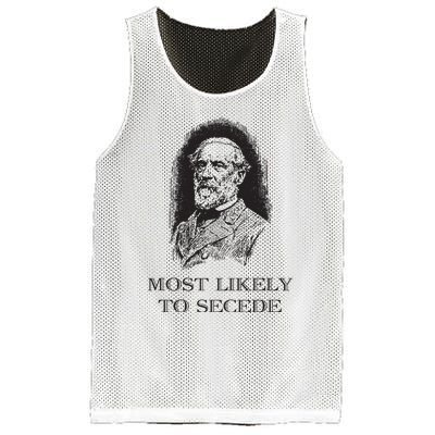 Robert E Lee Most Likely To Secede Funny Civil War Mesh Reversible Basketball Jersey Tank