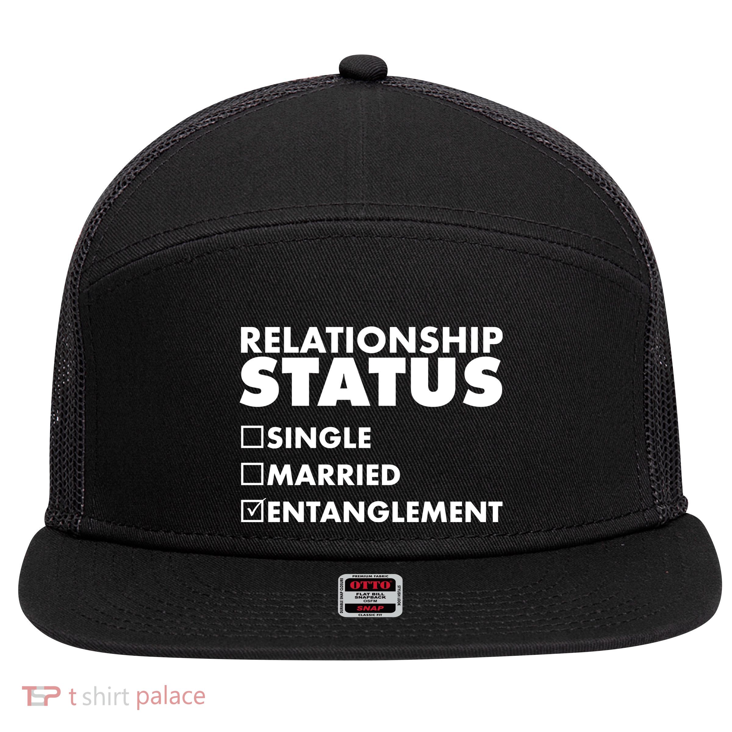 Relationship Status Entanglement 7 Panel Mesh Trucker Snapback Hat