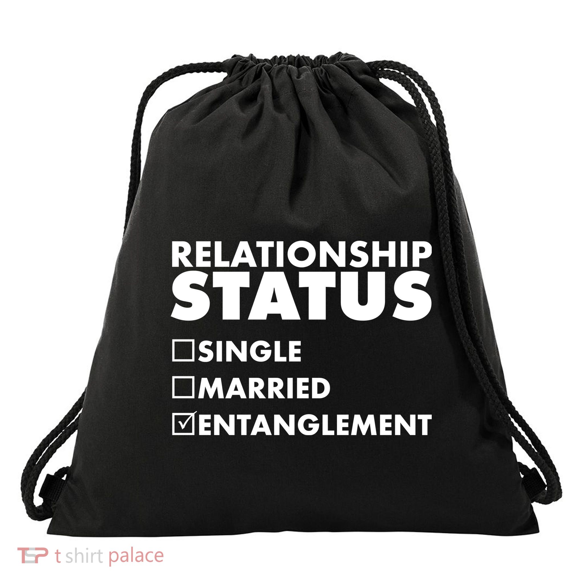 Relationship Status Entanglement Drawstring Bag