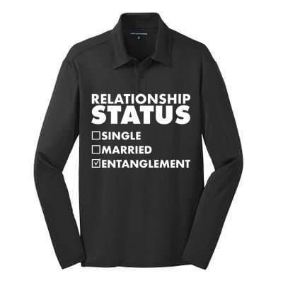 Relationship Status Entanglement Silk Touch Performance Long Sleeve Polo