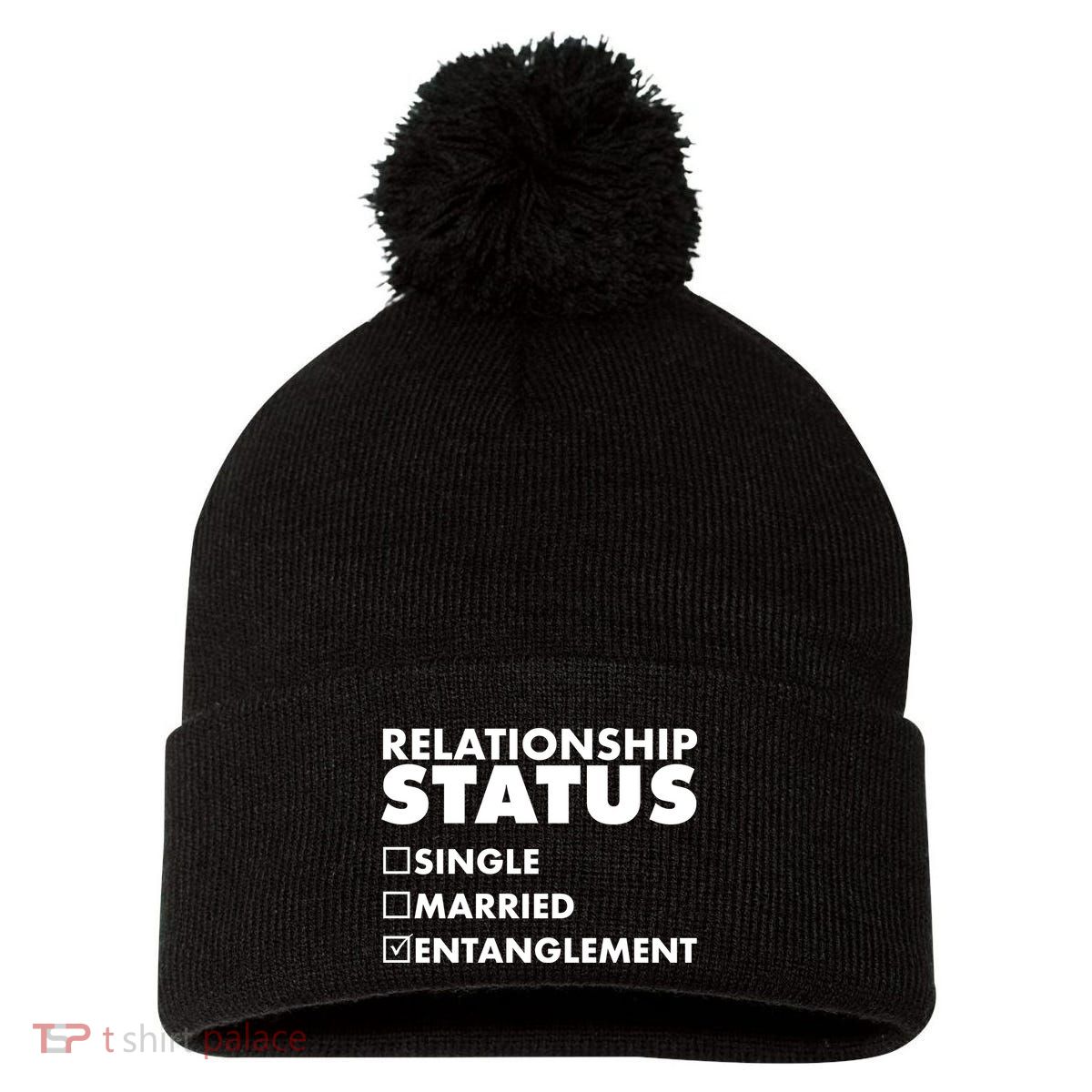 Relationship Status Entanglement Pom Pom 12in Knit Beanie