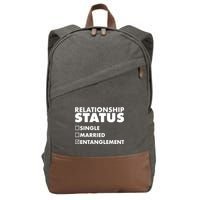 Relationship Status Entanglement Cotton Canvas Backpack