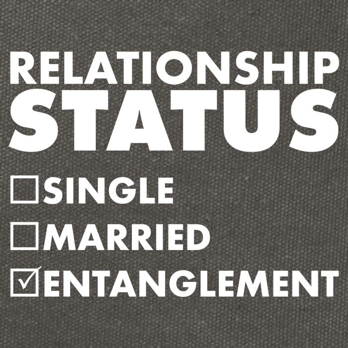 Relationship Status Entanglement Cotton Canvas Backpack