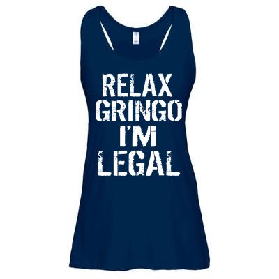 Relax Gringo I'm Legal Funny Immigration Ladies Essential Flowy Tank