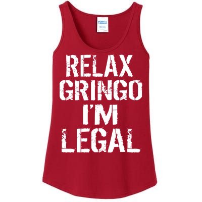 Relax Gringo I'm Legal Funny Immigration Ladies Essential Tank