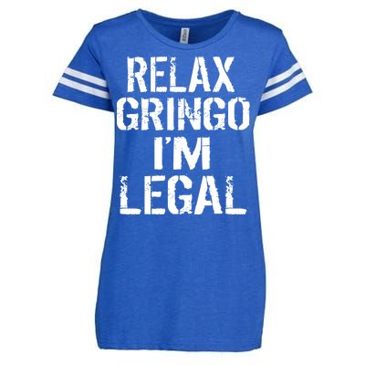 Relax Gringo I'm Legal Funny Immigration Enza Ladies Jersey Football T-Shirt