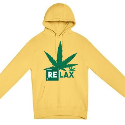 Relax Hemp Leaf Medical Marijuana Premium Pullover Hoodie