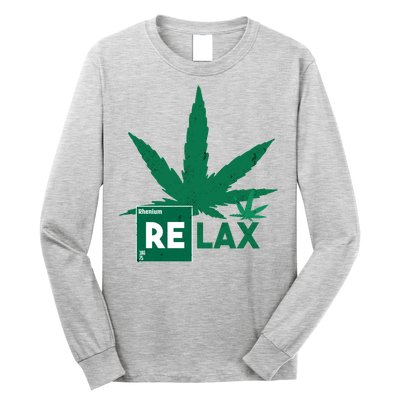 Relax Hemp Leaf Medical Marijuana Long Sleeve Shirt