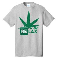 Relax Hemp Leaf Medical Marijuana Tall T-Shirt