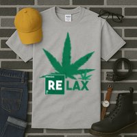 Relax Hemp Leaf Medical Marijuana Tall T-Shirt