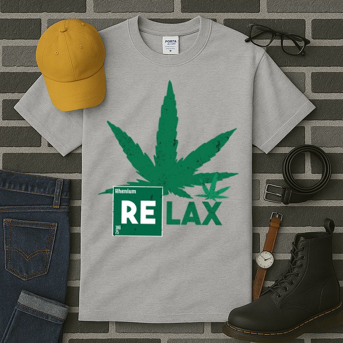Relax Hemp Leaf Medical Marijuana Tall T-Shirt