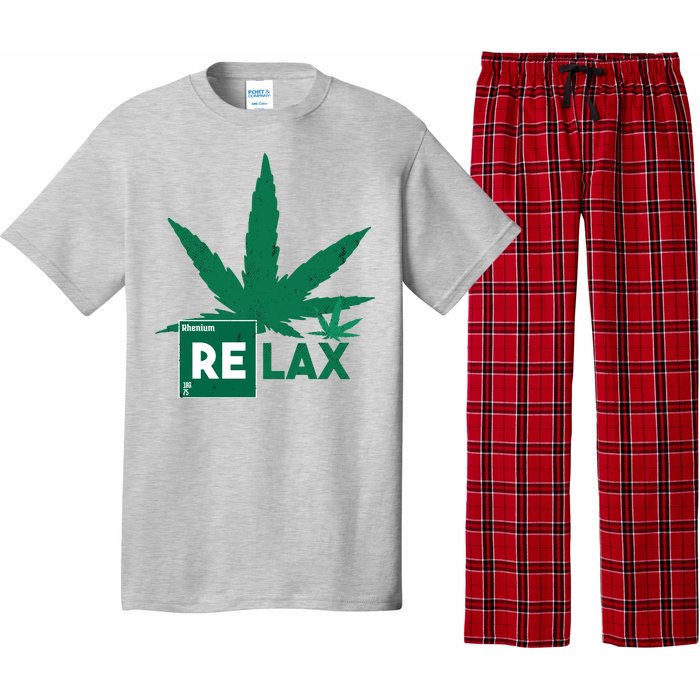 Relax Hemp Leaf Medical Marijuana Pajama Set