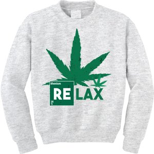 Relax Hemp Leaf Medical Marijuana Kids Sweatshirt