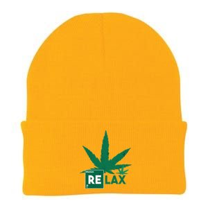 Relax Hemp Leaf Medical Marijuana Knit Cap Winter Beanie