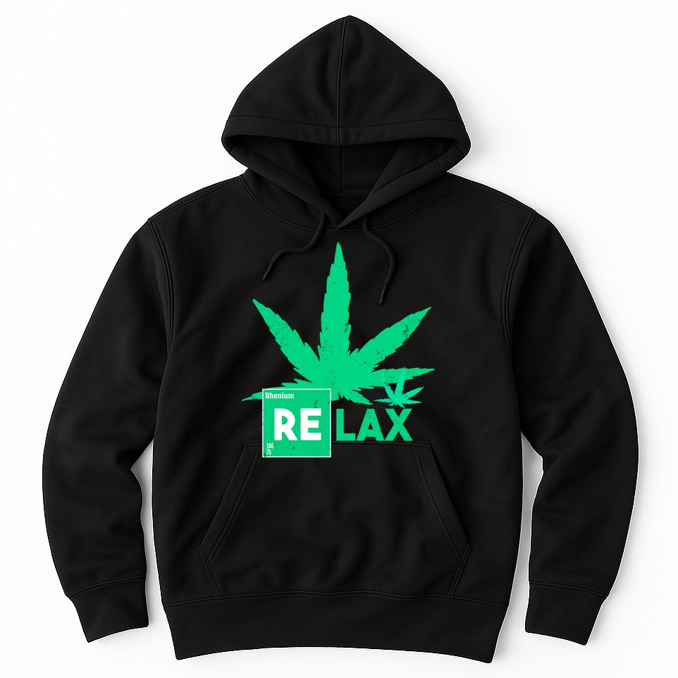 Relax Hemp Leaf Medical Marijuana Hoodie