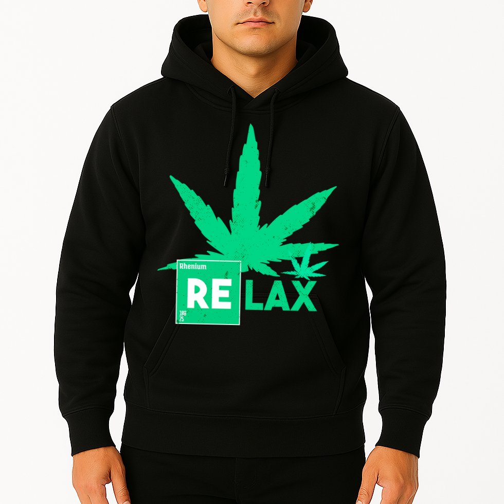 Relax Hemp Leaf Medical Marijuana Hoodie