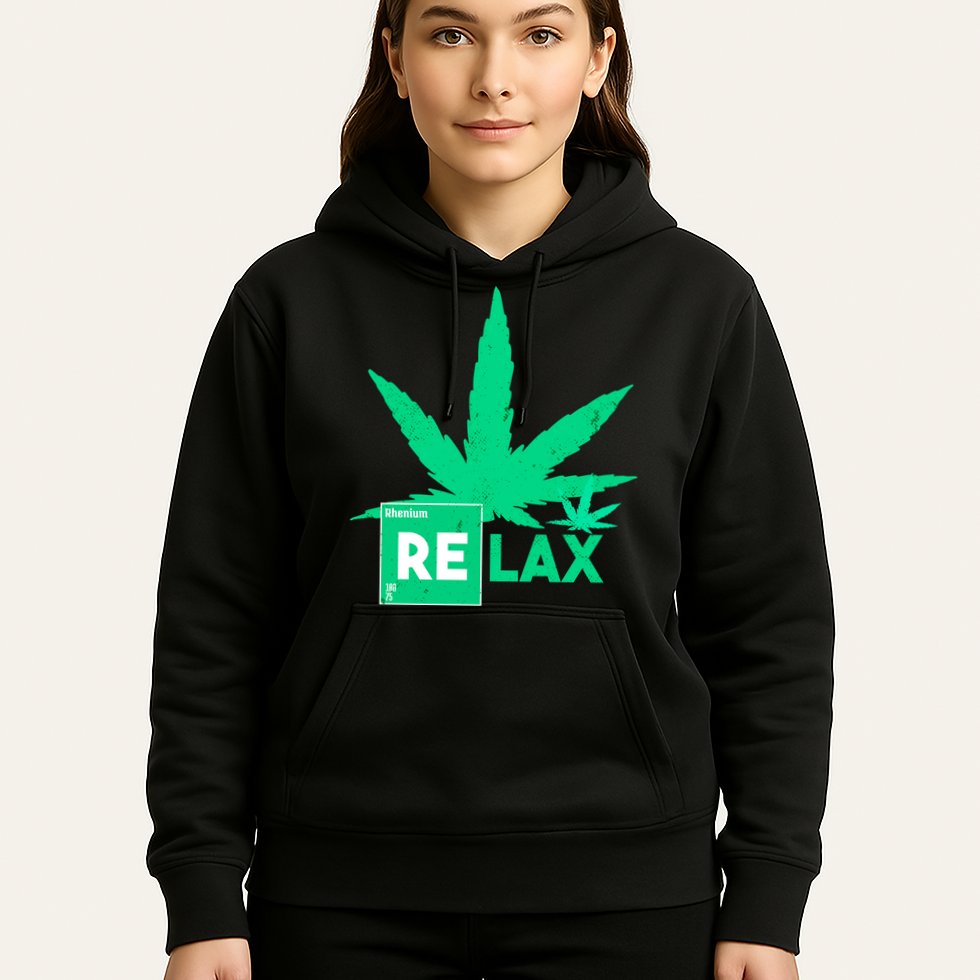Relax Hemp Leaf Medical Marijuana Hoodie