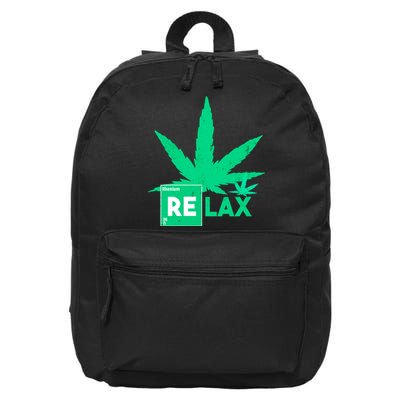 Relax Hemp Leaf Medical Marijuana 16 in Basic Backpack