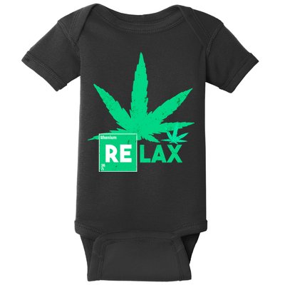Relax Hemp Leaf Medical Marijuana Baby Bodysuit
