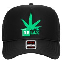 Relax Hemp Leaf Medical Marijuana Trucker Hat