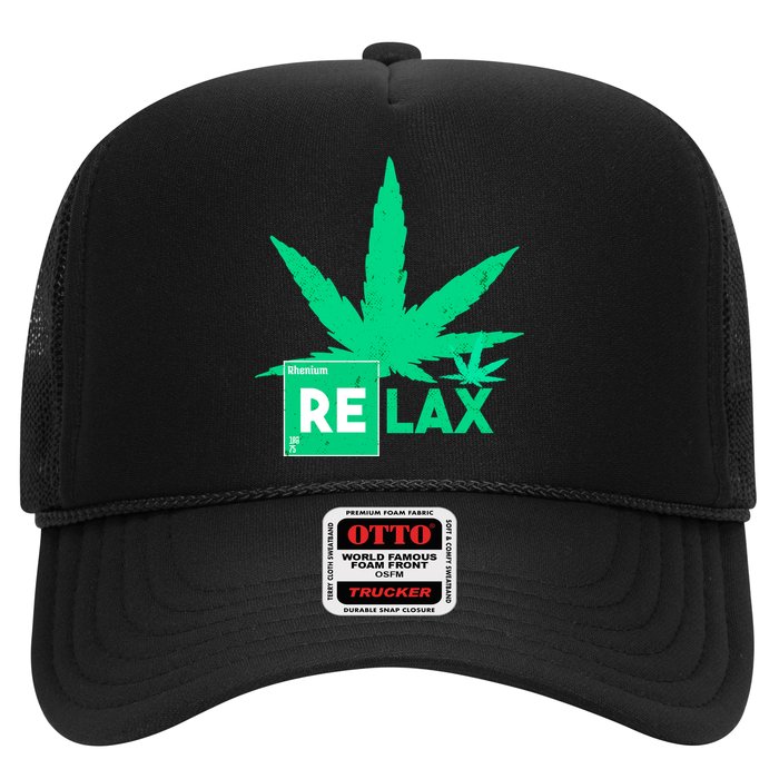 Relax Hemp Leaf Medical Marijuana Trucker Hat