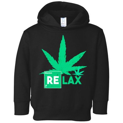 Relax Hemp Leaf Medical Marijuana Toddler Hoodie