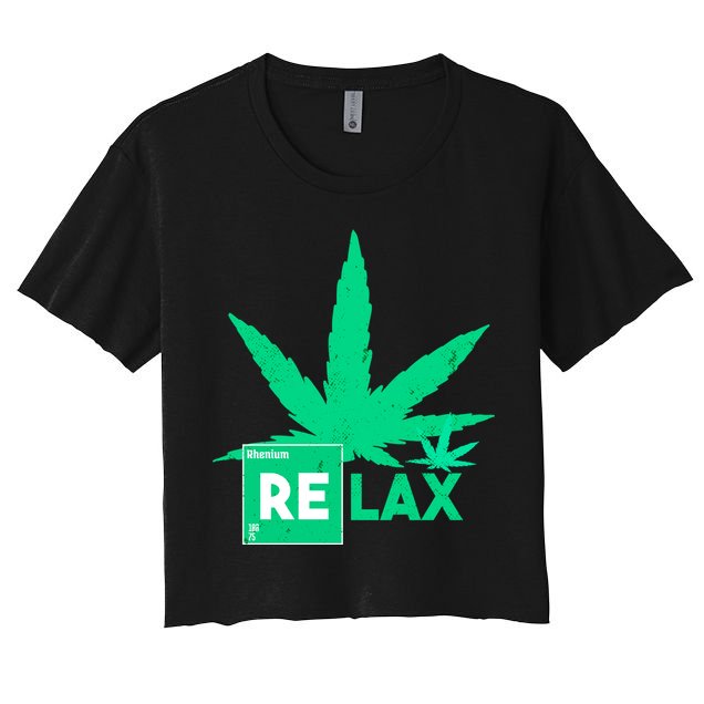 Relax Hemp Leaf Medical Marijuana Crop Top
