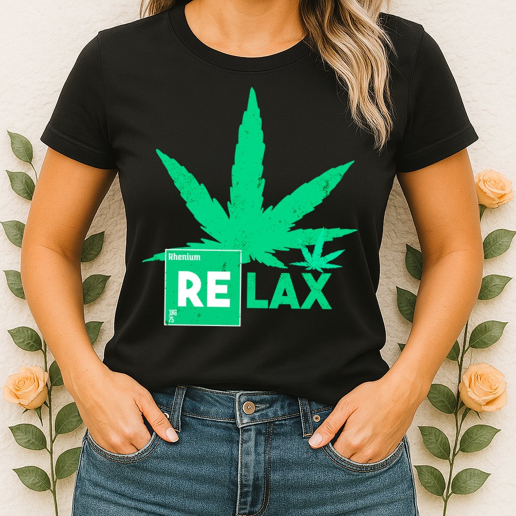 Relax Hemp Leaf Medical Marijuana Womens T-Shirt