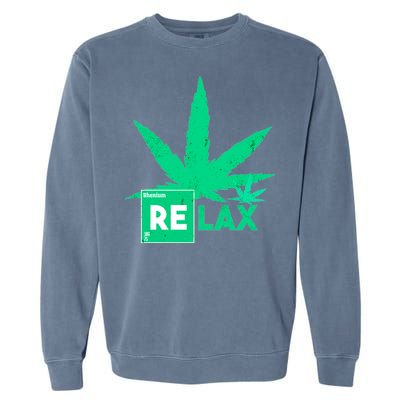 Relax Hemp Leaf Medical Marijuana Garment-Dyed Sweatshirt