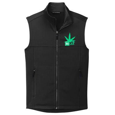 Relax Hemp Leaf Medical Marijuana Collective Smooth Fleece Vest