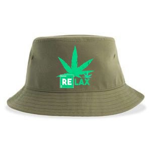 Relax Hemp Leaf Medical Marijuana Sustainable Bucket Hat