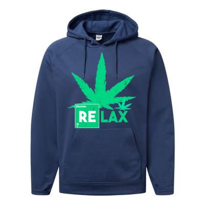 Relax Hemp Leaf Medical Marijuana Performance Fleece Hoodie