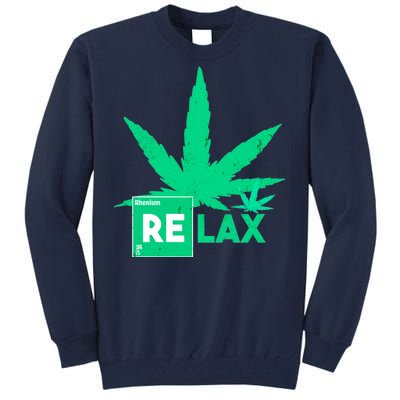 Relax Hemp Leaf Medical Marijuana Tall Sweatshirt