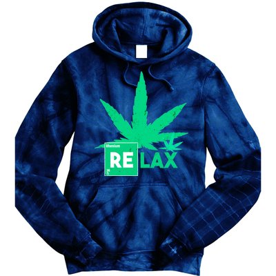 Relax Hemp Leaf Medical Marijuana Tie Dye Hoodie