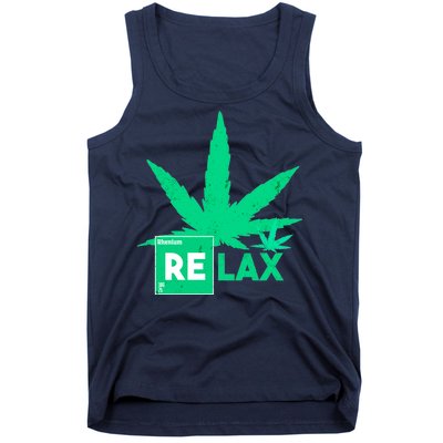 Relax Hemp Leaf Medical Marijuana Tank Top