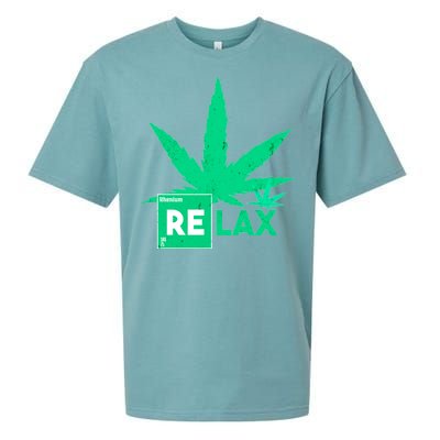 Relax Hemp Leaf Medical Marijuana Sueded Cloud Jersey T-Shirt