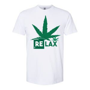 Relax Hemp Leaf Medical Marijuana Softstyle CVC T-Shirt