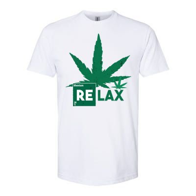 Relax Hemp Leaf Medical Marijuana Softstyle CVC T-Shirt