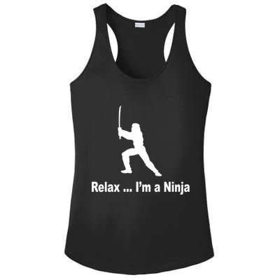 Relax I'm A Ninja Ladies PosiCharge Competitor Racerback Tank