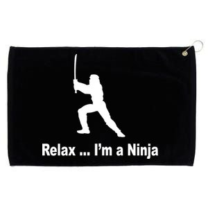 Relax I'm A Ninja Grommeted Golf Towel