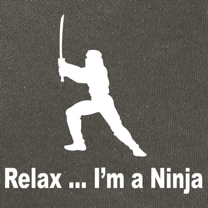Relax I'm A Ninja Cotton Canvas Backpack