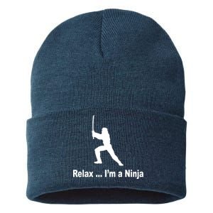 Relax I'm A Ninja Sustainable Knit Beanie