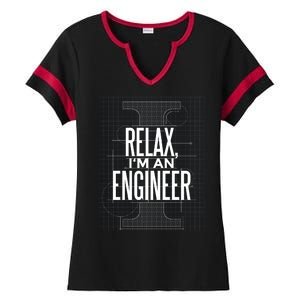 Relax I'm An Engineer Ladies Halftime Notch Neck Tee