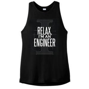 Relax I'm An Engineer Ladies PosiCharge Tri-Blend Wicking Tank