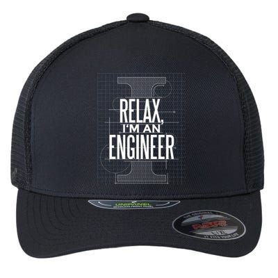 Relax I'm An Engineer Flexfit Unipanel Trucker Cap